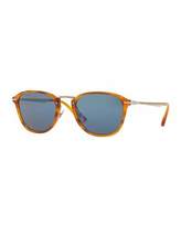 Thumbnail for your product : Persol Calligrapher Edition PO3165S Acetate Sunglasses, Striped Brown