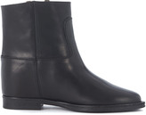 Thumbnail for your product : Via Roma 15 Smooth Black Leather Ankle Boots