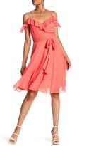 Thumbnail for your product : Tahari Polka Dot Cold-Shoulder Dress