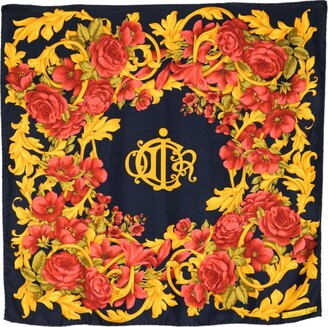Christian Dior Pre-Owned Floral Baroque Silk Scarf