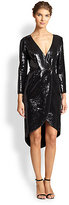 Thumbnail for your product : Halston Sequined V-Neck Dress