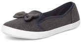 Thumbnail for your product : Evans Blue Bow Low Skater Shoes
