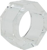 Thumbnail for your product : Saro Lifestyle Glass Crystal Octagonal Facet Napkin Ring, Set of 4