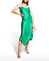 Thumbnail for your product : Alice + Olivia Harmony Draped Asymmetric Midi Dress w/ Slit
