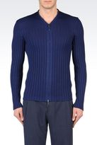 Thumbnail for your product : Giorgio Armani Ribbed Full-Zip Cardigan