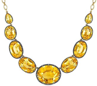 Fred Leighton 18kt gold Semi-Riviere citrine necklace