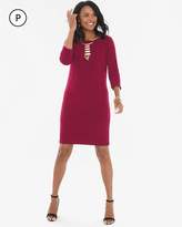 Thumbnail for your product : Chico's Chicos Petite Reversible Solid Mulberry Red-Deep Merlot Dress