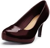 Thumbnail for your product : So Fabulous! So Fabulous Pitillo Mid Heel Patent Platform Shoes (extra wide fit) - Oxblood