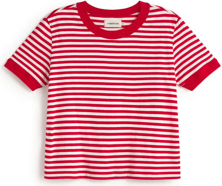 Thinking Mu Red Striped Zowi R T-Shirt