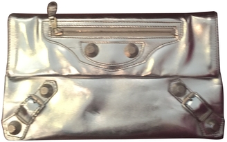 Balenciaga Classic Metalic leather clutch bag