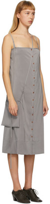Lemaire Grey Silk Caraco Dress