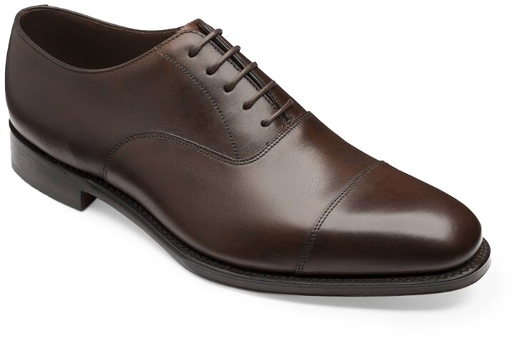 Loake Bros Ltd Loake 1880 Aldwych Captoe Shoe in Dark Brown Calf - ShopStyle