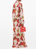 Thumbnail for your product : Dolce & Gabbana Geranium-print Silk-blend Charmeuse Kaftan - Pink Print