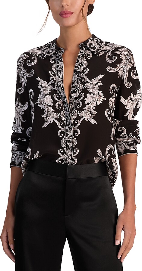 Alice + Olivia Willa Silk Tee