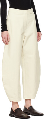 AMOMENTO Off-White Curved Trousers