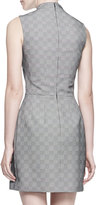 Thumbnail for your product : Alexander McQueen Sleeveless Plaid Mock-Neck Dress