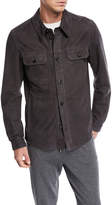 Thumbnail for your product : Ermenegildo Zegna Perforated Leather Shirt Jacket