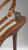 Thumbnail for your product : Burberry Heritage Detail Leather Sandals