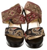 Thumbnail for your product : Dolce & Gabbana Embroidered Platform Sandals