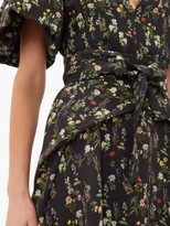 Thumbnail for your product : Preen by Thornton Bregazzi Katarina Waist-tie Floral-print Crepe Dress - Black Print