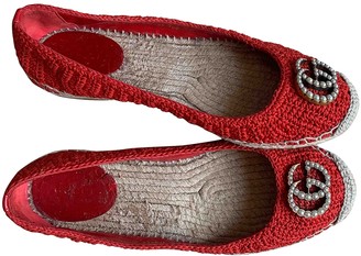 red espadrilles flats