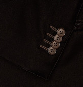 Thumbnail for your product : Giorgio Armani Brown Soho Slim-Fit Velvet Blazer