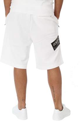 Dolce & Gabbana White Logo Bermuda Shorts