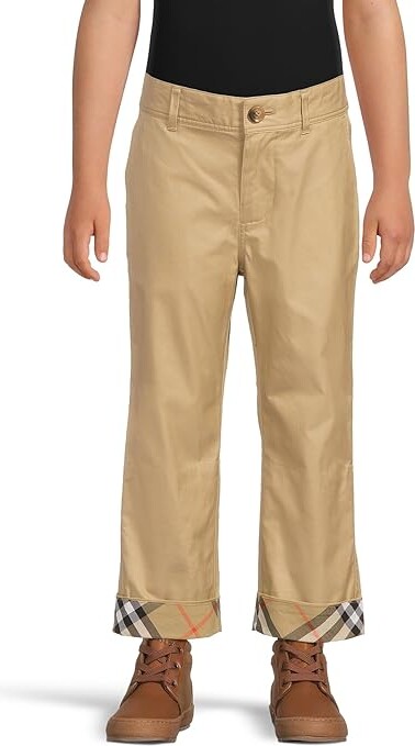 Burberry Children Sheldon Check Trouser (big Kid) Boy's Clothing Sand Check : 8 Years, Cotton