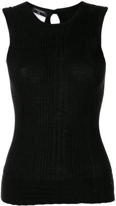 Chanel Pre-Owned ribbed tank top