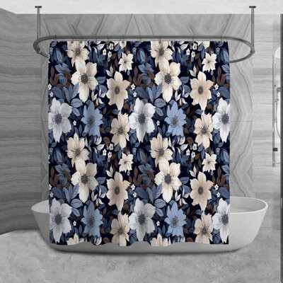 East Urban Home Royanne Floral Shower Curtain
