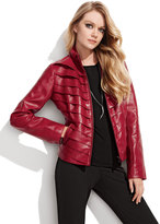 Thumbnail for your product : Neiman Marcus Tiered Leather Jacket