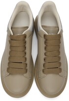 Thumbnail for your product : Alexander McQueen Beige & Silver Oversized Sneakers