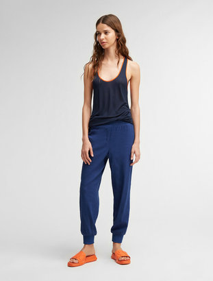 DKNY Pure Racerback Scoop Neck Tank With Contrast Piping