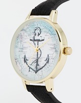 Thumbnail for your product : ASOS Anchor Map Watch
