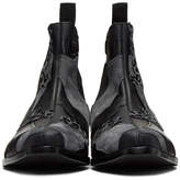 Thumbnail for your product : Comme des Garcons Homme Plus Black Leather Patchwork Chelsea Boots