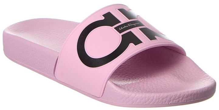 pink ferragamo slides