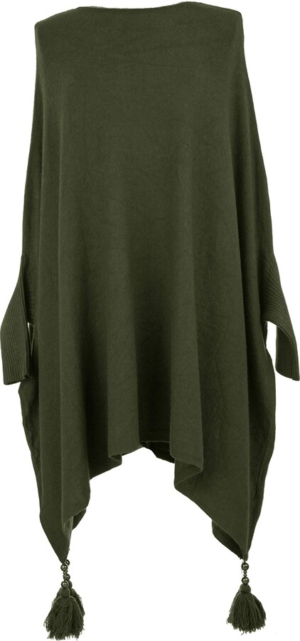 poncho jumper with sleeves uk