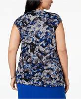 Thumbnail for your product : Kasper Plus Size Cowl-Neck Top