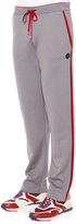 Thumbnail for your product : Stefano Ricci Red-Striped Knit Sweatpants, Gray