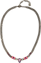 Thumbnail for your product : Dannijo Amerie oxidized silver-plated crystal necklace