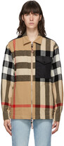 Thumbnail for your product : Burberry Beige Wool Check Hatcher Jacket