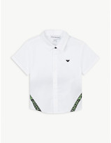 Thumbnail for your product : Emporio Armani Logo-print stretch-cotton shirt 6-36 months