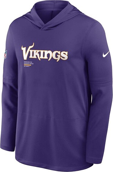 Minnesota Vikings Nike 2025 Sideline Lighweight Hoodie Small Purple