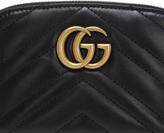 Gucci Small Gg Marmont Leather Beauty Bag