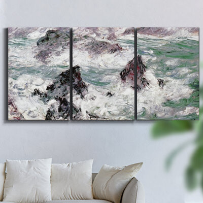 Wrought Studio Printed Fluid Tangents VI - Multi Piece Framed Canvas