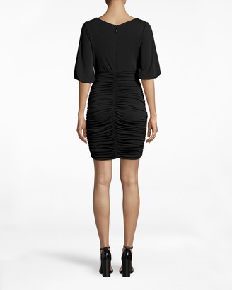 Nicole Miller Stretchy Matte Jersey Ruched Dress