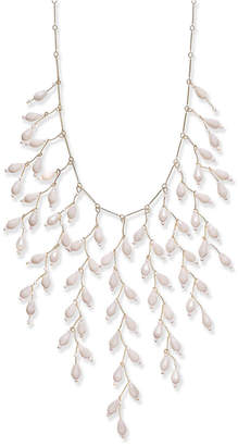 INC International Concepts Gold-Tone Pink Bead Statement Necklace, 18" + 3" extender, Created for Macy's