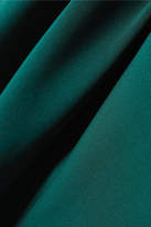 Thumbnail for your product : Cushnie One-shoulder Cutout Silk-crepe Gown - Emerald