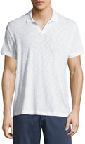Thumbnail for your product : Theory Willem Johnny-Collar Short-Sleeve Polo Shirt, White