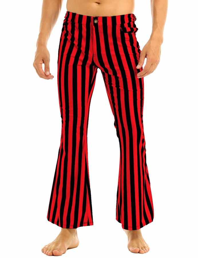 striped stretch pants